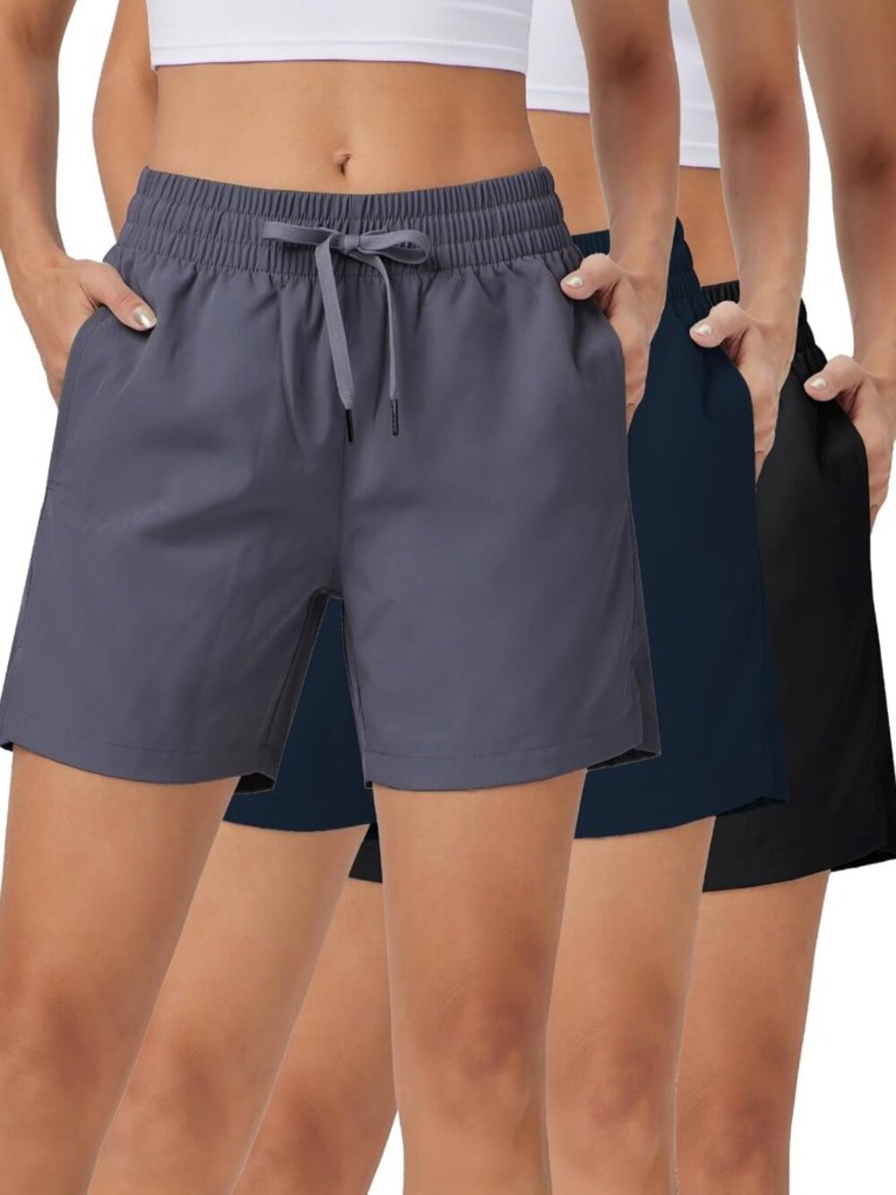 Lightweight 5" Women's Athletic Running Shorts - Quick Dry Gym Workout Shorts